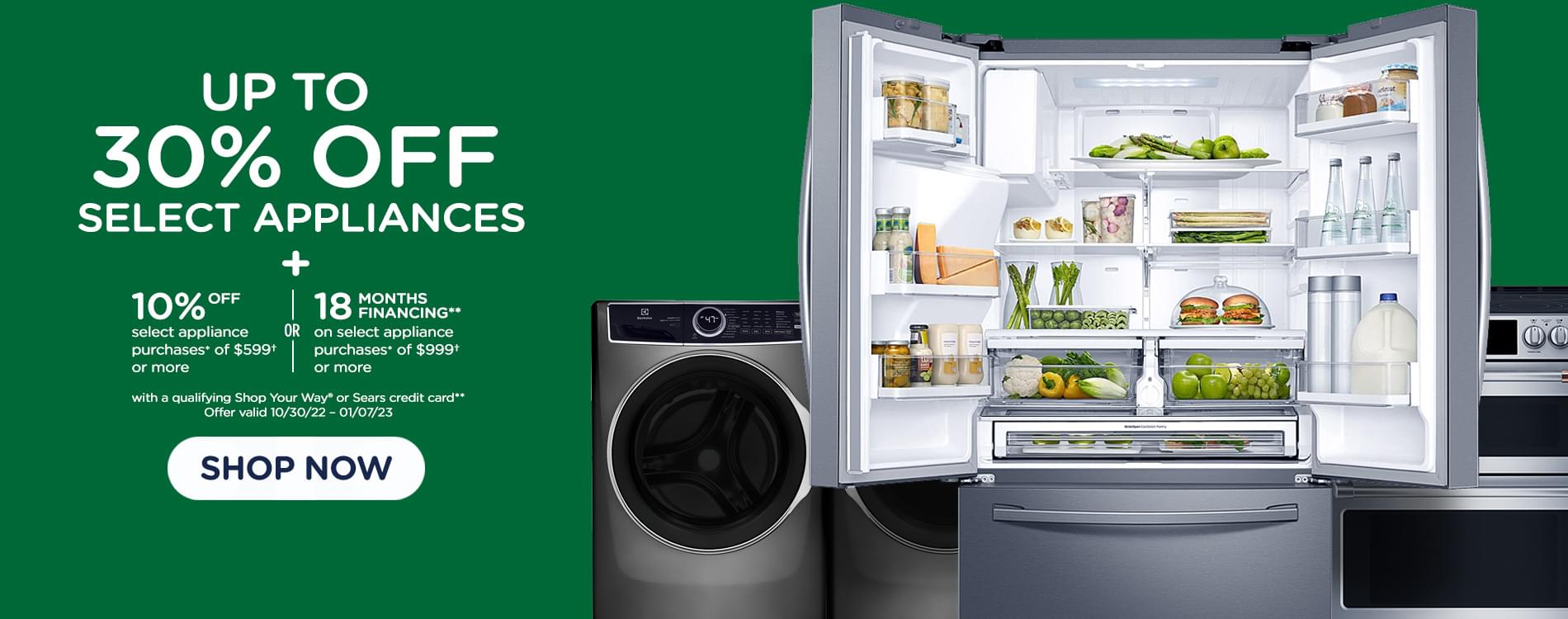 Sears - Up to 30% off select Dishwashers